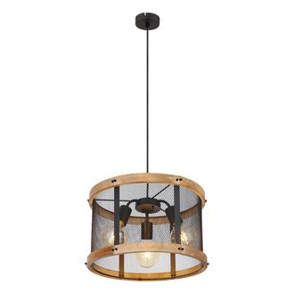 Globo Lighting L&aacute;mpara Colgante - Jeanie - Negro - Metal - &Oslash; 40cm - E27 - Globo