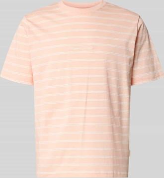 Jack & Jones Jack & Jones T-Shirt mit Streifenmuster und Label-Stitching in Apricot, Gr&ouml;&szlig;e XXL