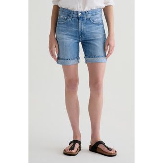 AG - Adriano Goldschmied Ex-Boyfriend Distressed Cuffed Denim Bermuda Shorts in 17 Years Divergent at Nordstrom Rack, Size 25