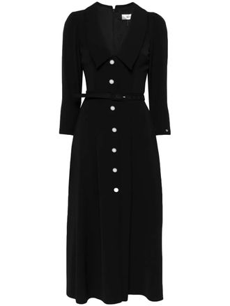 Nissa belted midi dress - women - Polyester - 38 - Black