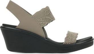 Skechers Womens Rumble ON Sneaker, Dark Taupe Crochet Knit/Mitobuck, 8 UK