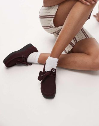 Clarks Wallabee EVO - Scarpe scamosciate color merlot-Rosso