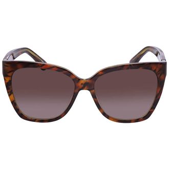 Moschino Brown Gradient Rectangular Ladies Sunglasses MOS 066/S 0HJV/HA 55