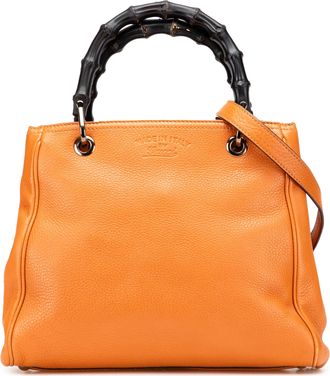 Gucci Pre-owned Womens Bamboo Shopper Tote Bag - Tan Leather - One Size