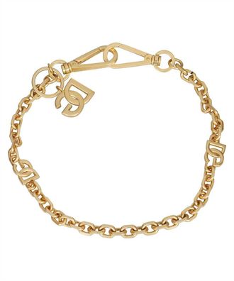Dolce & Gabbana Logo Detail Brass Cuff Bracelet