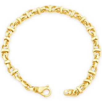 Pompeii3 Mens 14k Gold (25gram) or Platinum (40gram) 7mm Link Bracelet 8.5