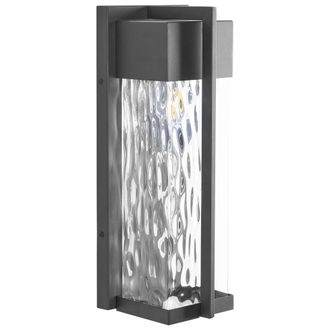 Beliani L&aacute;mpara De Pared Para Exterior De Metal Estilo Moderno Puerta Principal Porche Negro Malki