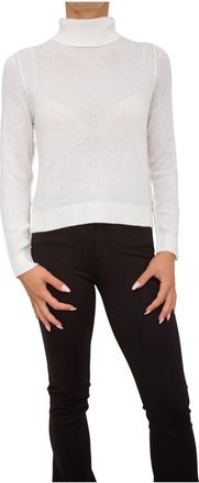 Nenette Kasjmier Witte Trui - Dames - Coltruien - Wit - XL - Kasjmier - Truien & Vesten
