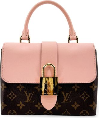 Louis Vuitton Braided Handle Locky Monogram Canvas With Leather Brown Canvas Handbag (Pre-Owned)