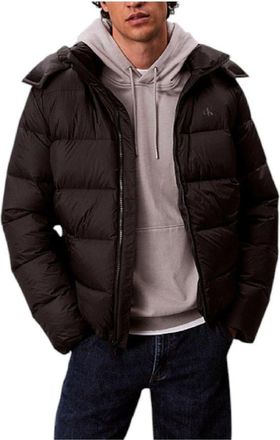 Calvin Klein Gewatteerde jas met rits - Heren - Winterjassen - Zwart - L - Jassen