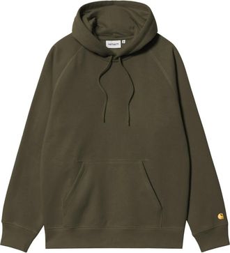 Carhartt Work in Progress Hooded Chase Sweatshirt - Heren - Hoodies - Groen - M - Katoen - Hoodies & sweatvesten