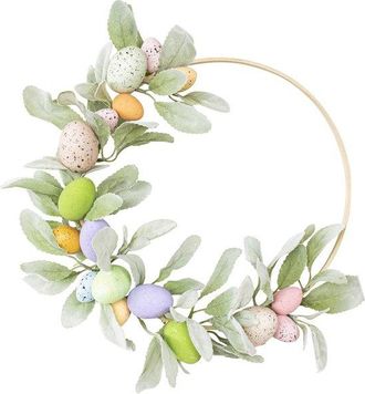 OEM Decoraci&oacute;n De Pascua: Corona De Conejito De Pascua De Madera, Zanahoria Artificial Y Decoraci&oacute;n De Mariposa