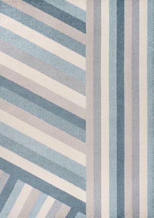 Jonathan Y Designs Retro Rainbow Contemporary Stripe Area Rug in Blue/cream/gray at Nordstrom, Size 8Ft 0In X 10Ft 0In