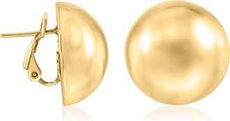 Ross-Simons Italian 18kt Yellow Gold 20mm Dome Earrings