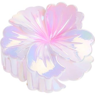 BP. Hibiscus Claw Clip in White Iridescent at Nordstrom