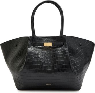 DeMellier New York Crocodile-effect Leather Tote - Black - One Size