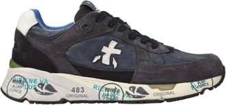 Premiata Sneakers, male, Multicolor, 7 UK, Leather Trainers with Contrast Details