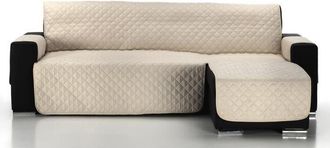 OEM Couvre-canap&eacute; D&acute;angle Matelass&eacute; Alvin, Angle &Agrave; Droite, Taille 200cm, Couleur Beige. Composition: 100% Polyester