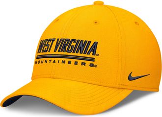 Nike West Virginia Sideline Rise Nike Mens Dri-FIT College Hat in Yellow | NC0309SHWVN-559