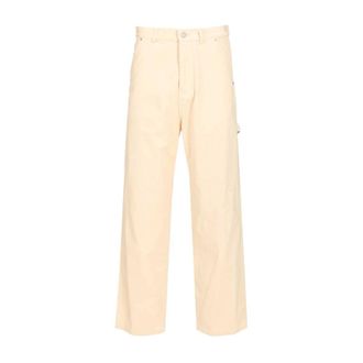 Dr&ocirc;le de Monsieur Baggy Corduroy Trousers - male - Drole de Monsieur - Wide Trousers - Beige - M - Trousers