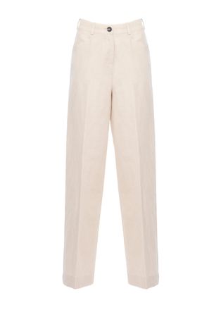 Roberto Ricci Design Ivory Lynco Livia Viscose-Linen Wide-Leg Pants