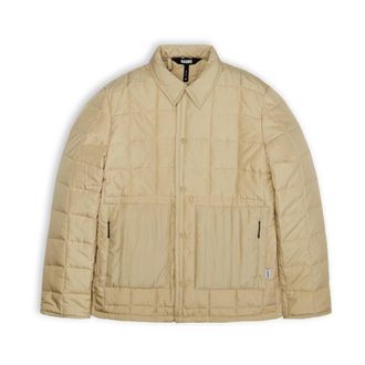 Rains Stijlvolle Liner Shirt Jas in Sand - Heren - Zomerjassen - Beige - L - Jassen