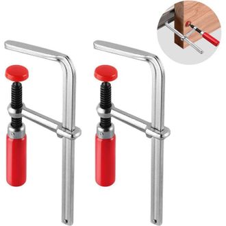 OEM Abrazadera De Riel Gu&iacute;a De 2 Piezas, 160 Mm - Fuerza De Sujeci&oacute;n 220 Kg - Mango Ergon&oacute;mico De Madera - Almohadilla De Presi&oacute;n Extra&iacute;ble