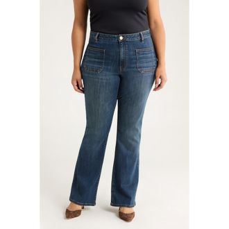 Kut from the Kloth Ana Patch Pocket Flare Jeans in Deductive at Nordstrom Rack, Size 18W