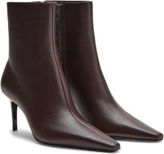 Mango Katerina Pointed Toe Ankle Bootie in Dark Brown at Nordstrom, Size 9.5Us