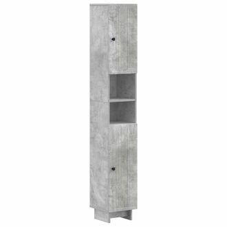 vidaXL Armario De Ba&ntilde;o Con Estante Abierto Ede Gris Hormig&oacute;n Vidaxl