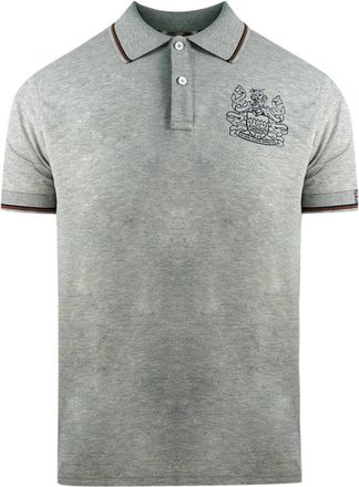 Aquascutum Volwassen uniseks Aldis Crest Poloshirt (Grijs)