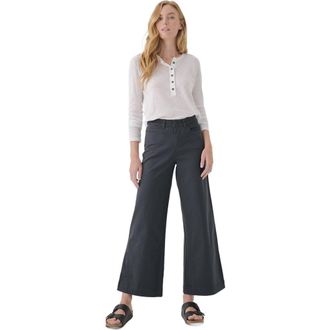 Pact Organic Stretch Twill Wide Leg Pant in Storm at Nordstrom, Size Xx-Large