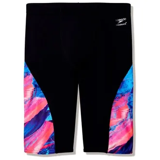 Speedo Male Spliced Printed Jammer Badehose f&uuml;r Herren | schwarz