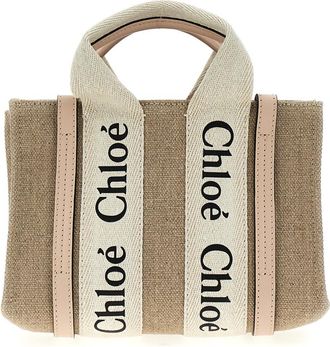 Chlo&eacute; Beige Woody Mini Tote bag