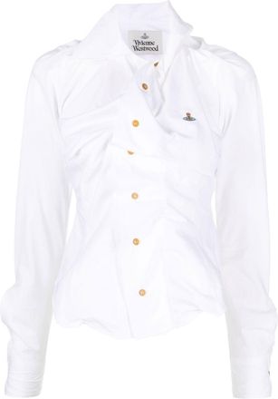 Vivienne Westwood Draped White Cotton Top