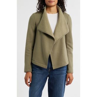 Nic+Zoe Lounge Around Moto Jacket in Olivewood at Nordstrom Rack, Size X-Small