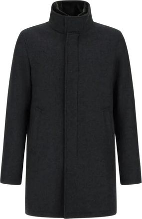 Herno Carcoat - Heren - Mantel - Zwart - XL - Wol - Jassen