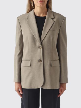 Twinset Single-Breasted Cropped Satin Blazer with Lapel Collar and Flap Pockets