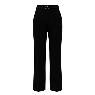 Sportmax Dames, Broeken, Zwart, Maat: S Viscose