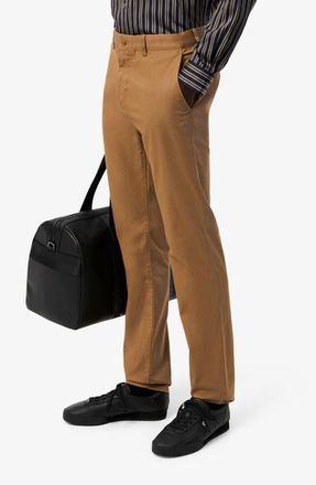 Lacoste Slim Fit Stretch Cotton Chinos in Dpc Date Brown at Nordstrom, Size 38 X 32