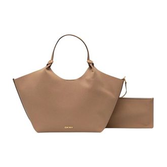 DKNY Dkny, Dames, Tassen, Beige, Maat: ONE Size Leer