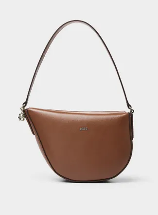 BOSS Womens Numah rounded asymmetric leather bag