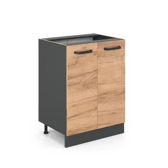Vicco Mueble Bajo De Cocina R-line, Roble Dorado, 60 Cm Sin Encimera Vicco