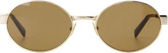 Saint Laurent Womens Sl Sunglasses Gold Metal
