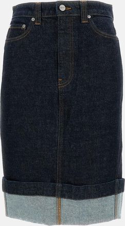 Khaite Gonna In Denim Kendra