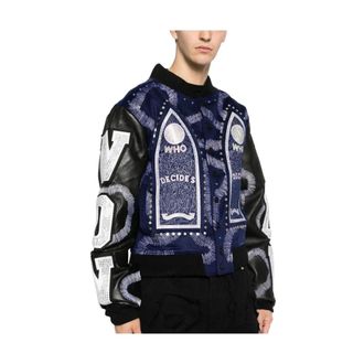 Who Decides War by Ev Bravado Bomber Jackets, male, Multicolor, Size: L Hardware Cathedral Varsity