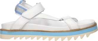 Eleventy Eleven Slip Ons und Clogs Damens Leder Wei&szlig;