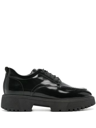 Nero Giardini College leather loafers - women - Rubber/Patent Calf Leather/Calf Leather - 38 - Black