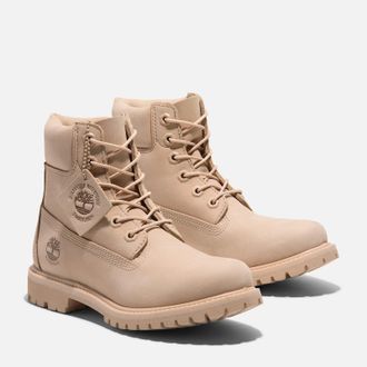 Timberland Premium TB0A2HR8EN7 Womens Beige Leather 6 Waterproof Boots DWA2919