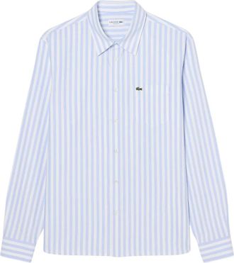 Lacoste Casual Shirts - Heren - Casual Overhemden - Blauw - XL - Overhemden